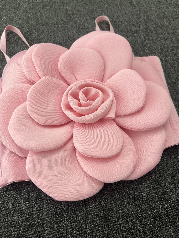 Retro Flower Beaded Cotton Camisole Top VestiVogue