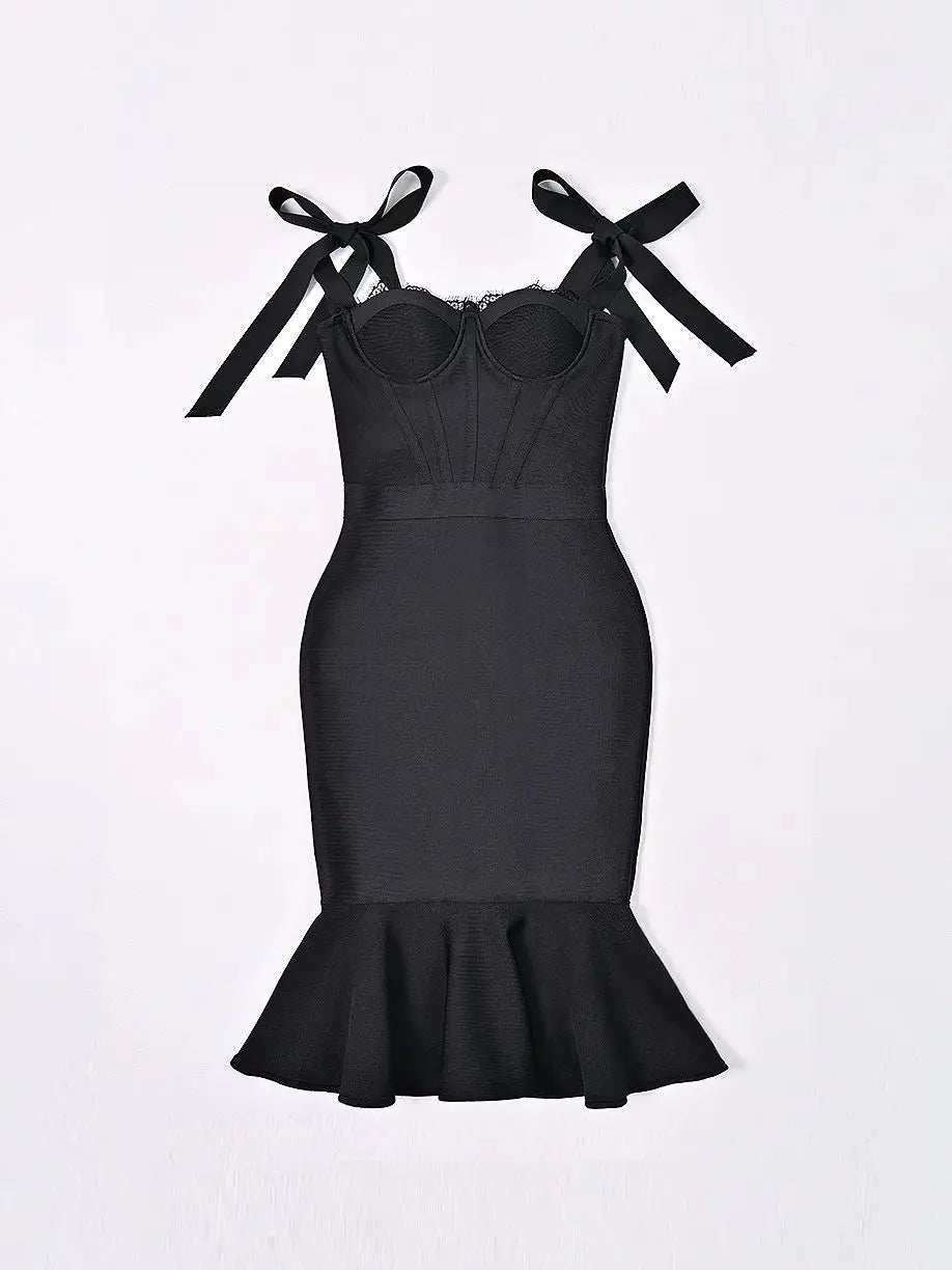 Mermaid Lace Bandage Dress VestiVogue