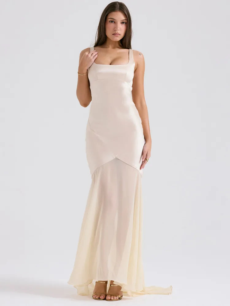 Women's Spring Chiffon Sheath Evening Dress VestiVogue