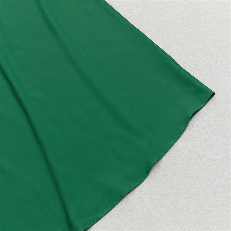 One-Shoulder Ruched Flare Sleeve Maxi Dress VestiVogue