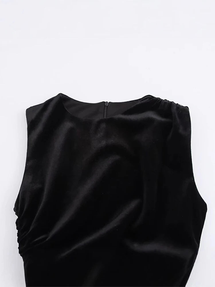 Velvet Hip Package Maxi Dress for Women VestiVogue