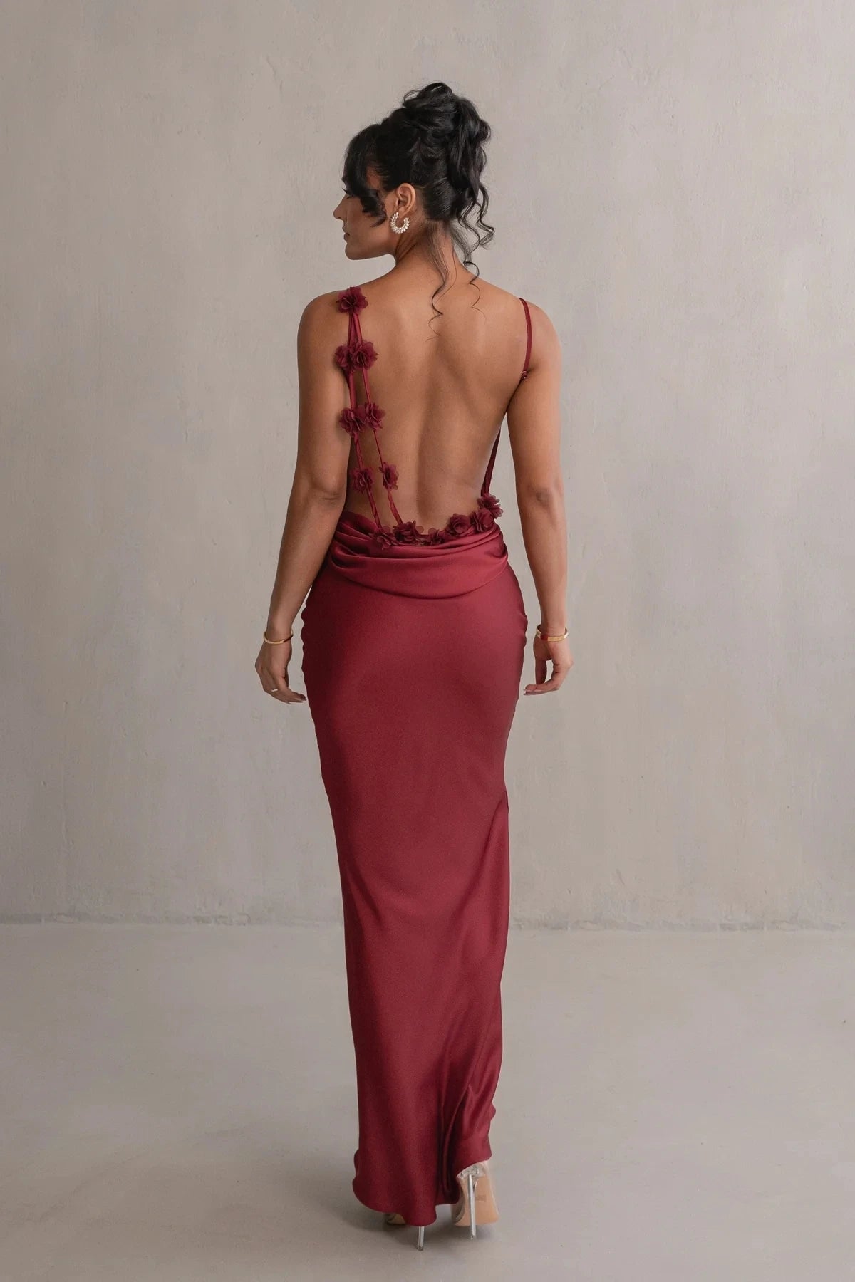 Bridesmaids Backless Flower Dress