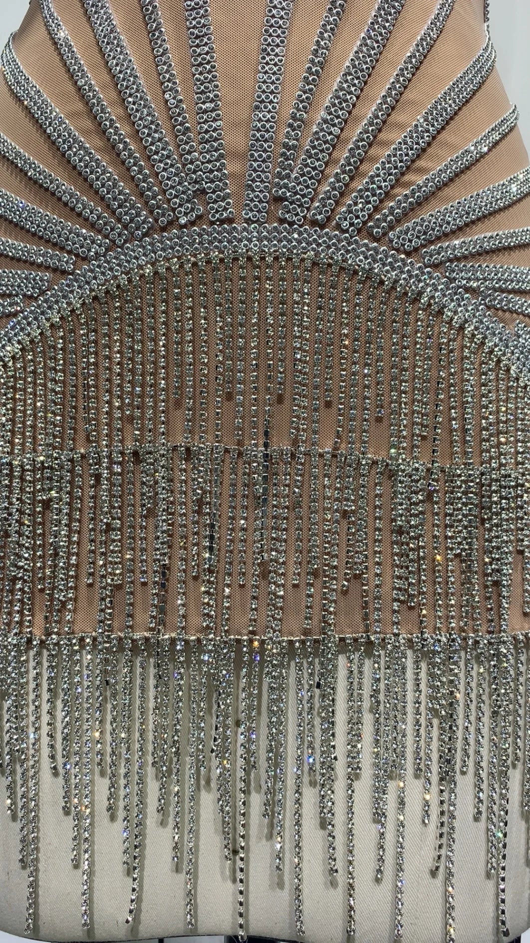 Sparkling Rhinestone Halter Bodycon Mini Dress VestiVogue