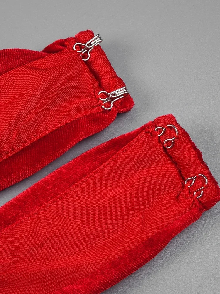 Dazzling 3D Floral Cut-Out Maxi Dress VestiVogue