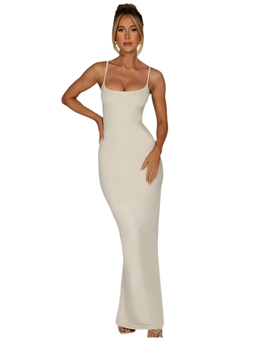 Backless Spaghetti Strap Bodycon Maxi Dress VestiVogue