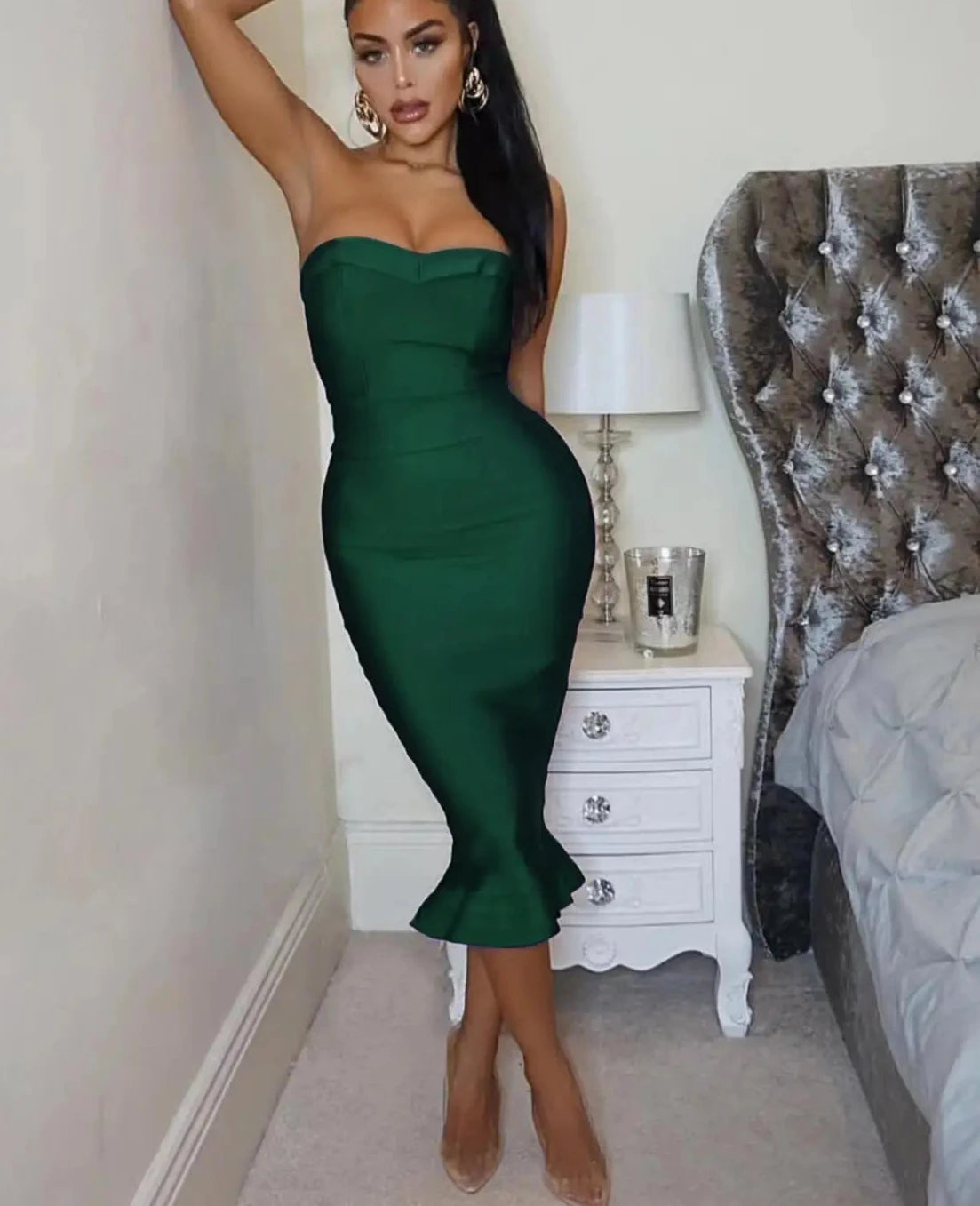 Sexy Strapless Mermaid Bandage Dress VestiVogue