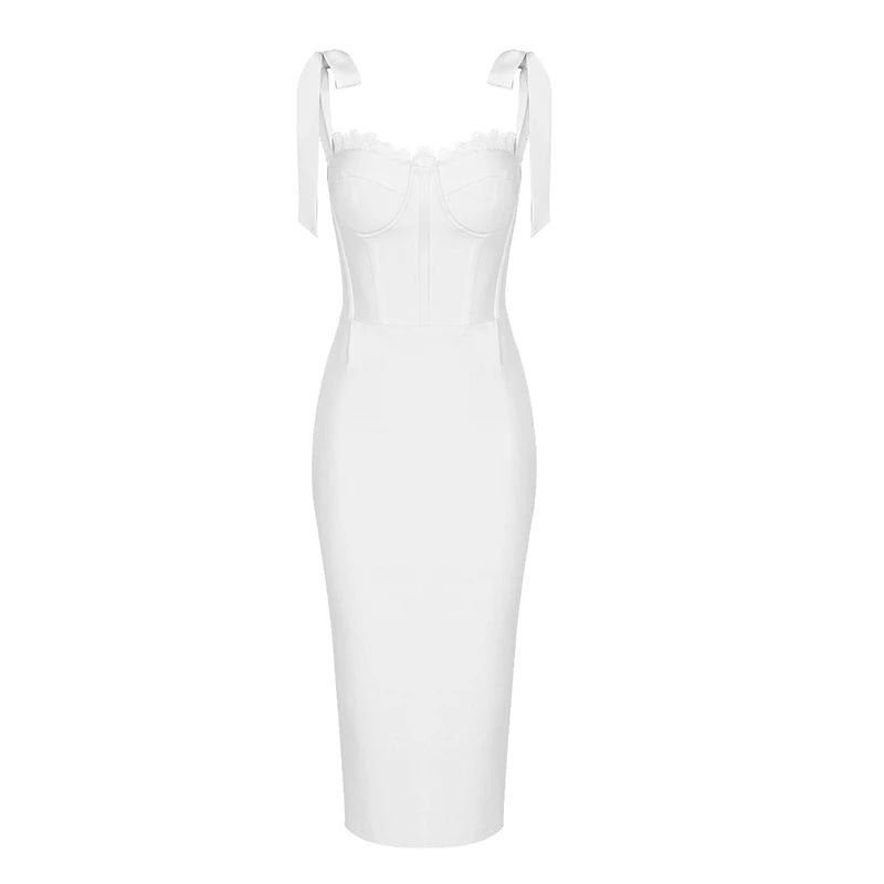 Lace Midi Bandage Dress VestiVogue