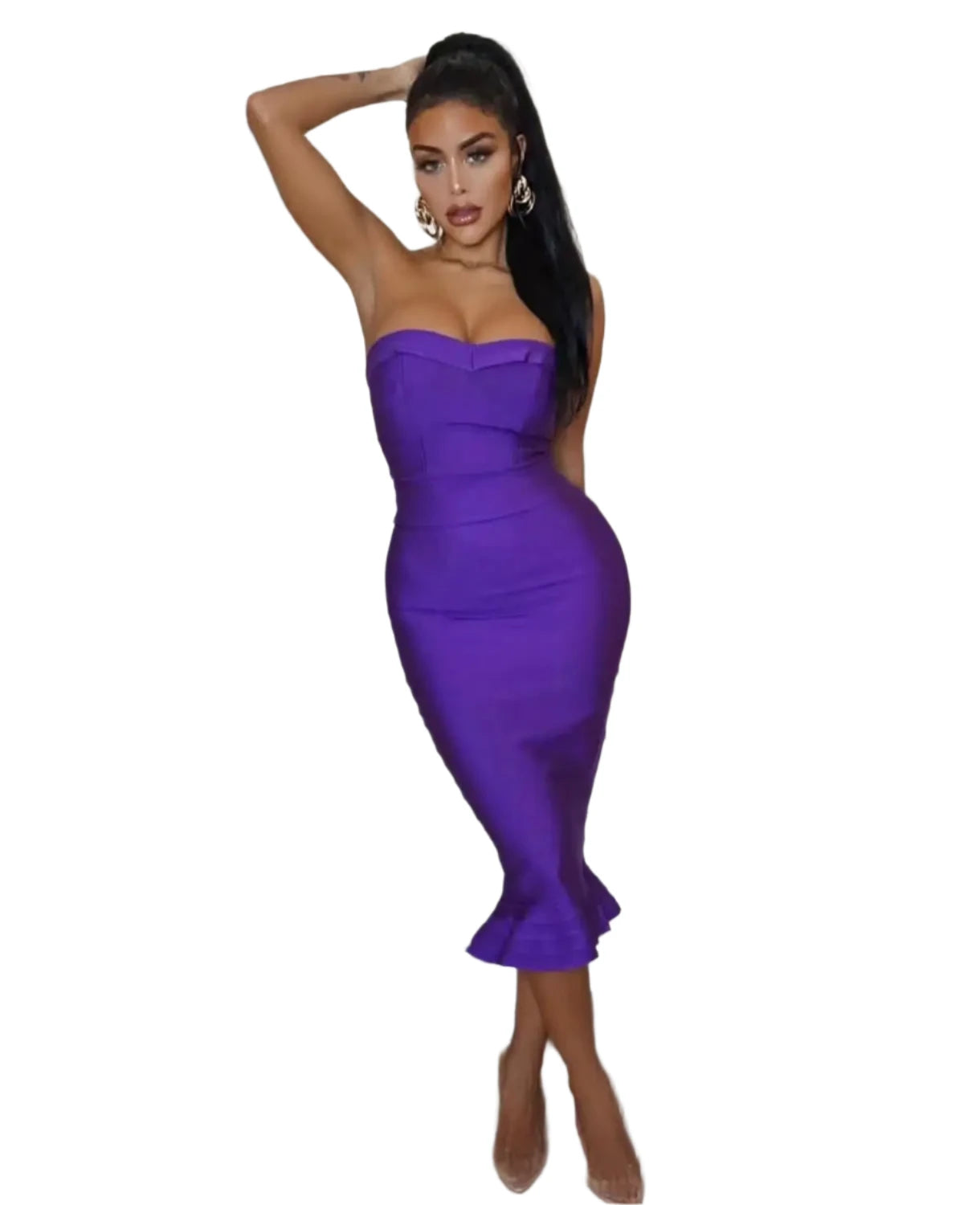 Sexy Strapless Mermaid Bandage Dress VestiVogue