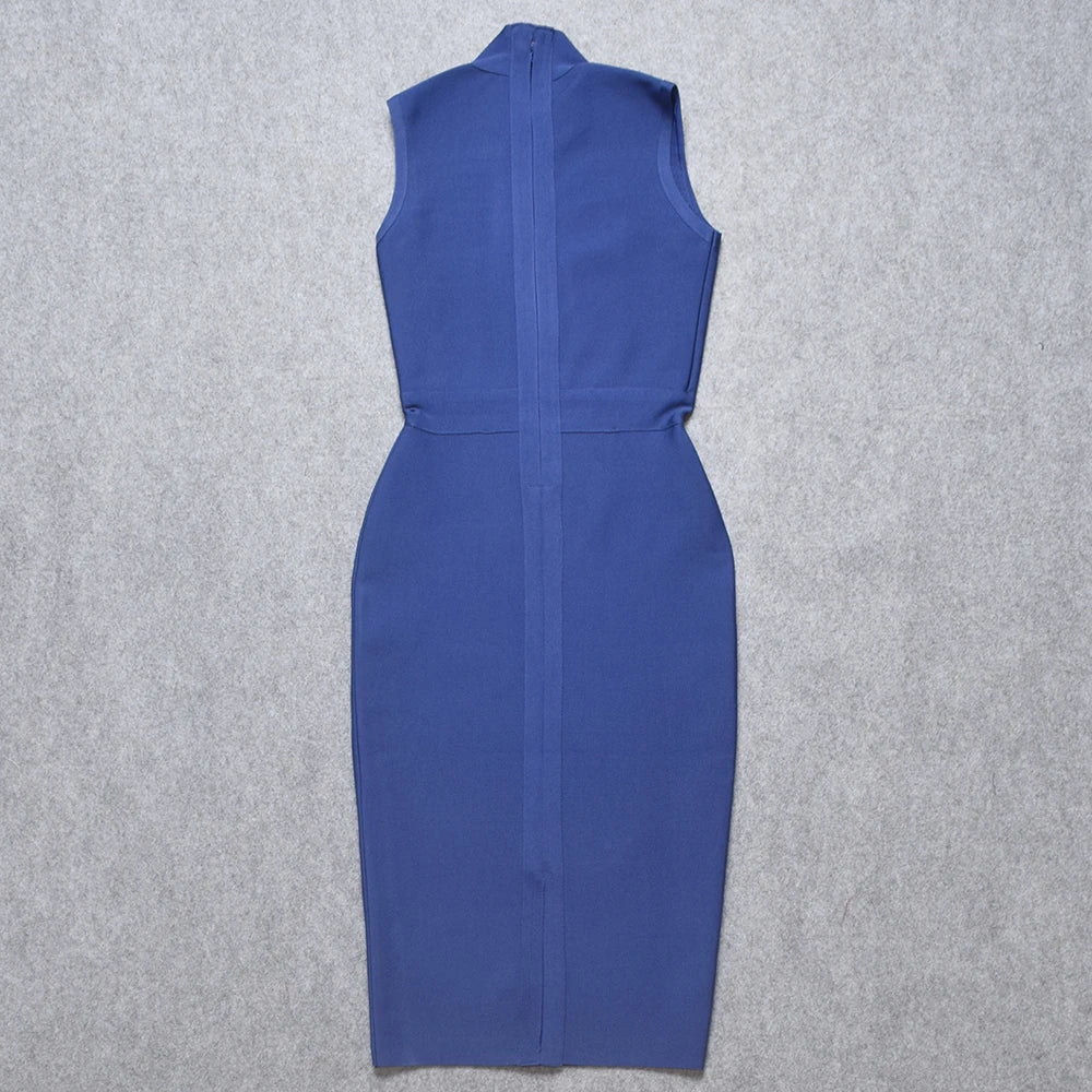 Sexy Blue Summer Bandage Dress VestiVogue