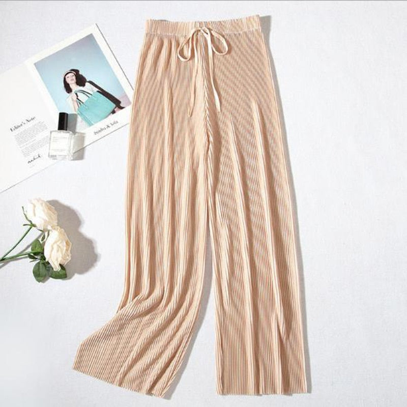 Vibrant Summer trousers Chic Gym Wear Beige One Size