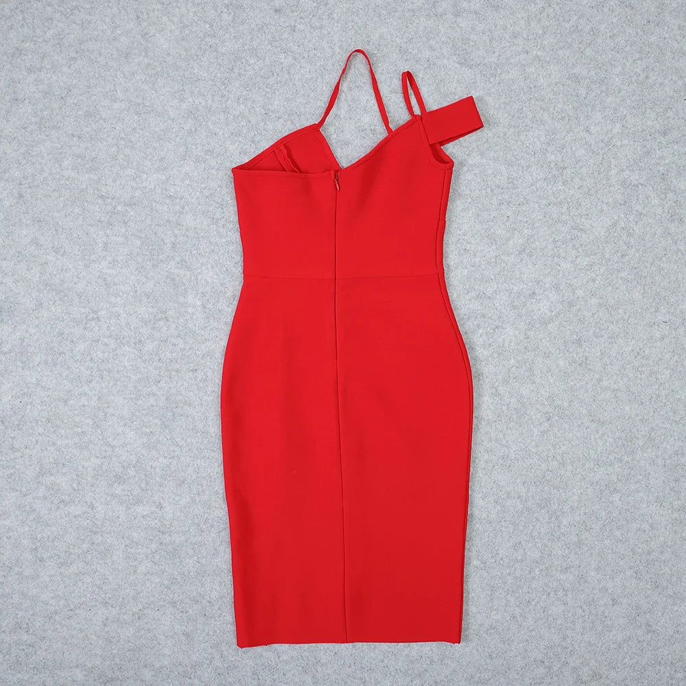 Sexy Red Bandage Maxi Dress VestiVogue