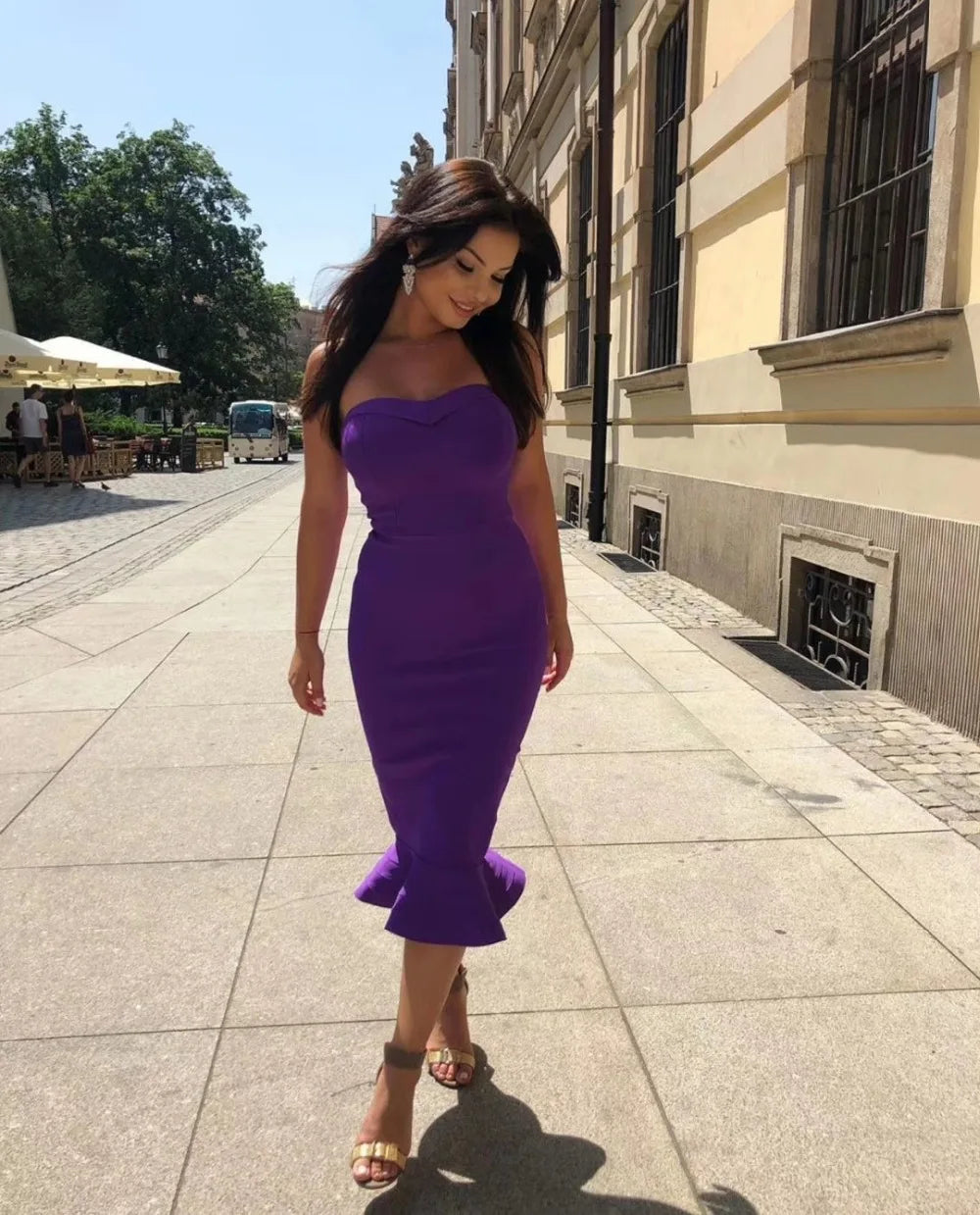 Sexy Strapless Mermaid Bandage Dress VestiVogue