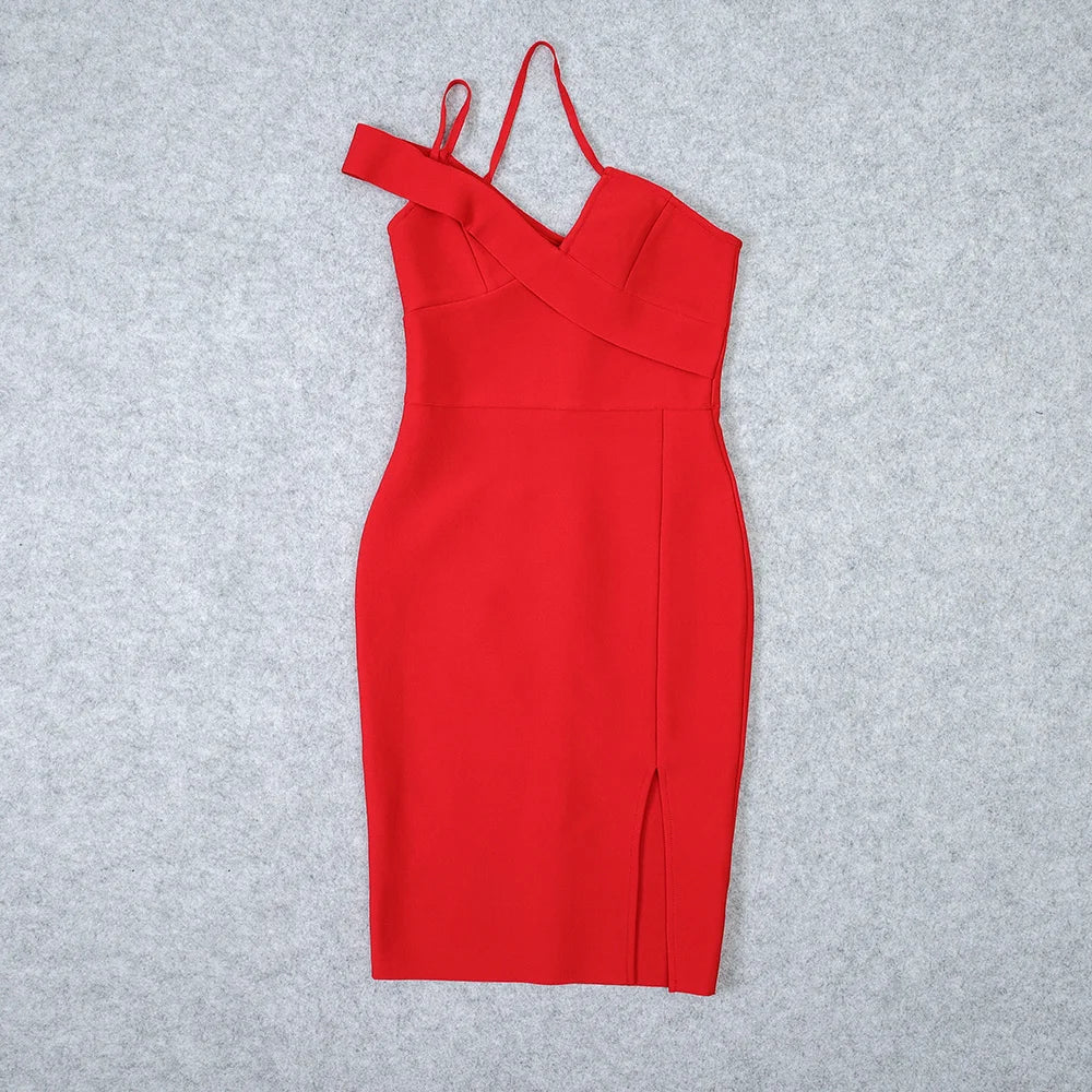 Sexy Red Bandage Maxi Dress VestiVogue