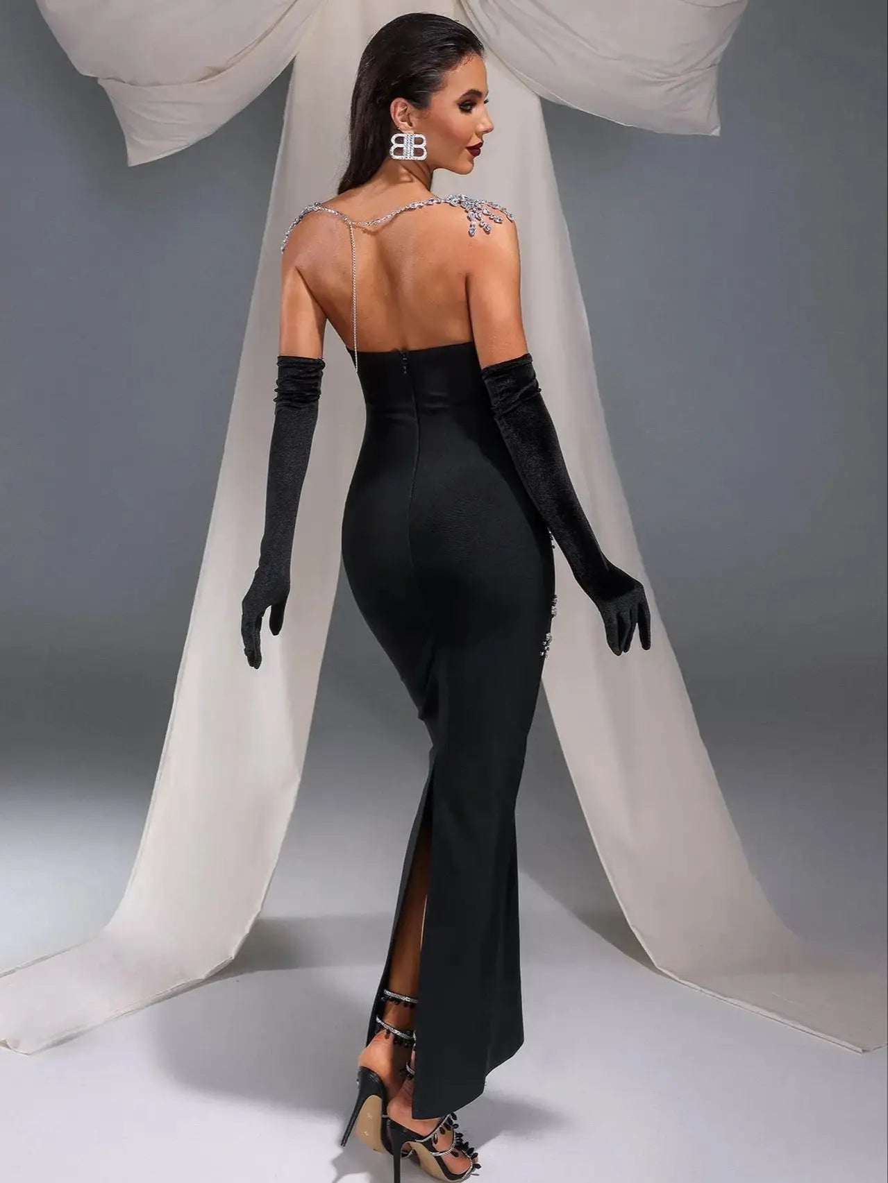 Strapless Mesh Bandage Dress VestiVogue