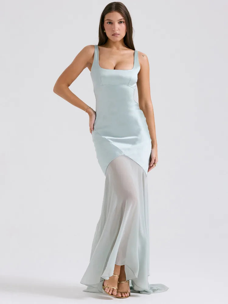 Women's Spring Chiffon Sheath Evening Dress VestiVogue  