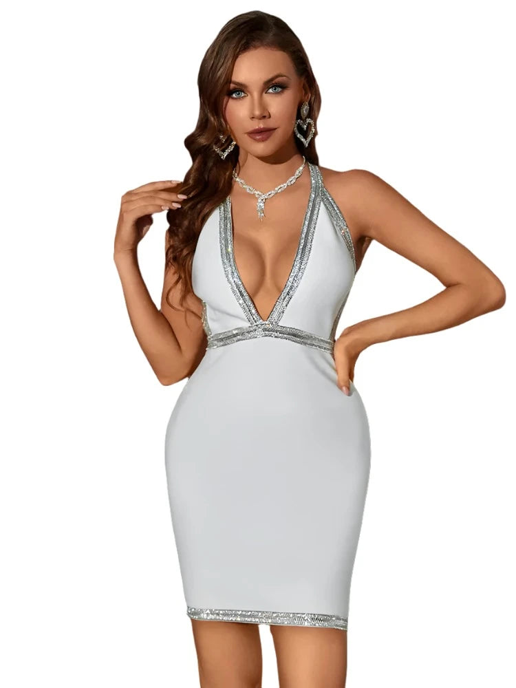 Seductive V-Neck Bandage Dress for Women VestiVogue  