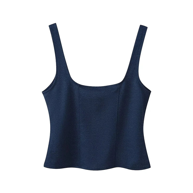 Chic Two-Piece Buttoned Top and Flare Trousers Set VestiVogue