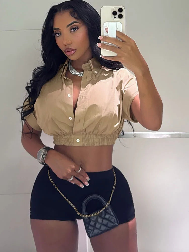 Casual Women’s 2-Piece Tracksuit: Tank Top & Tight Shorts VestiVogue