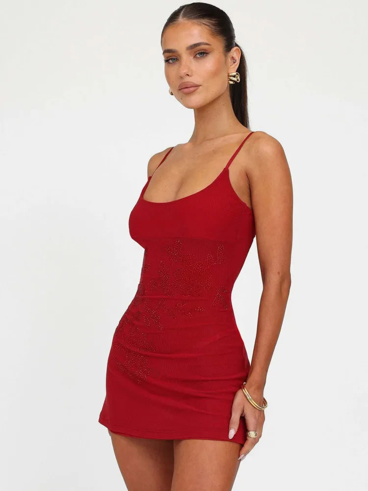 Sleek Backless Spaghetti Strap Mini Dress VestiVogue