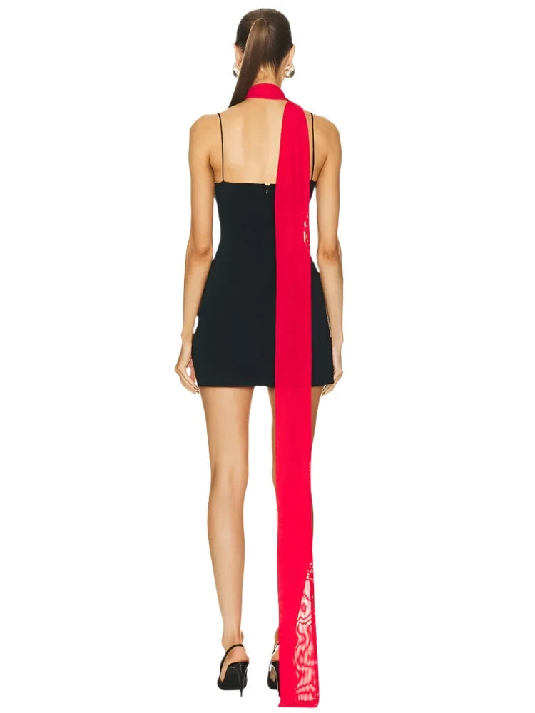 Sexy V Neck Mesh Bodycon Bandage Dress VestiVogue  