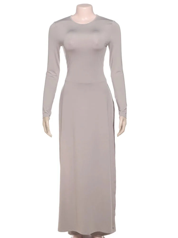 Elegant 2-Piece Maxi Dress and Straight Pants Set VestiVogue