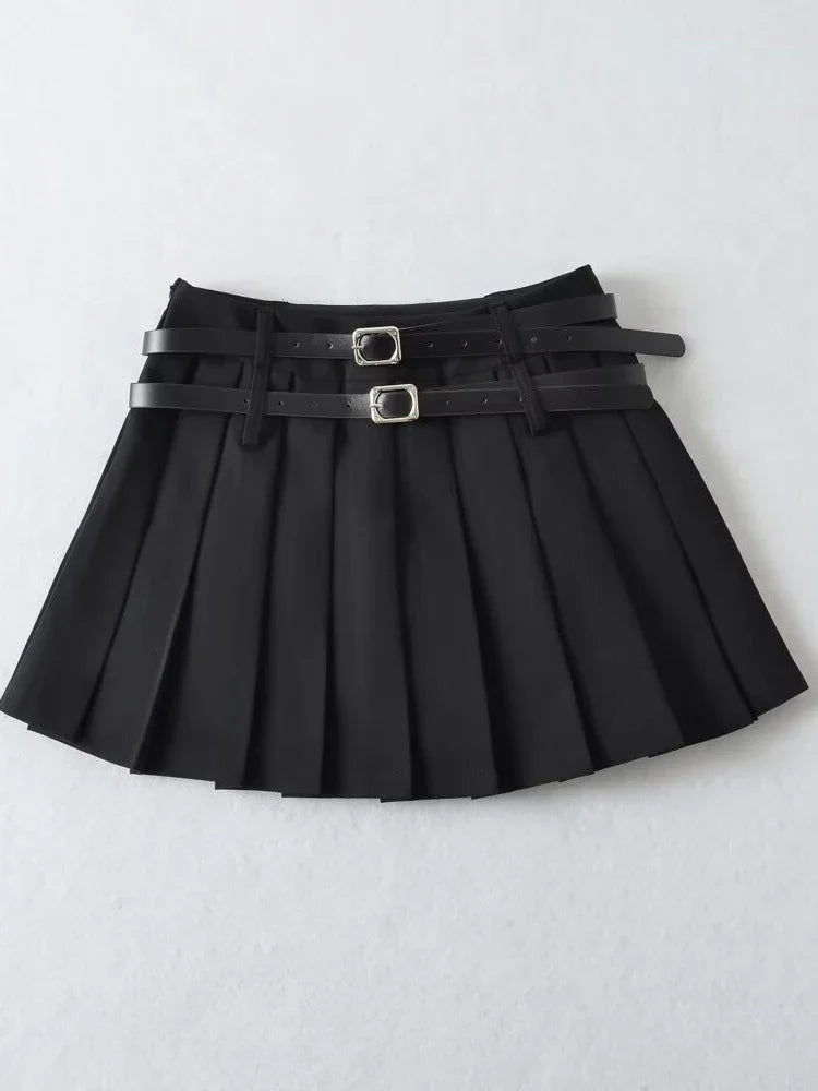 Pleated mini Skirt VestiVogue black XL