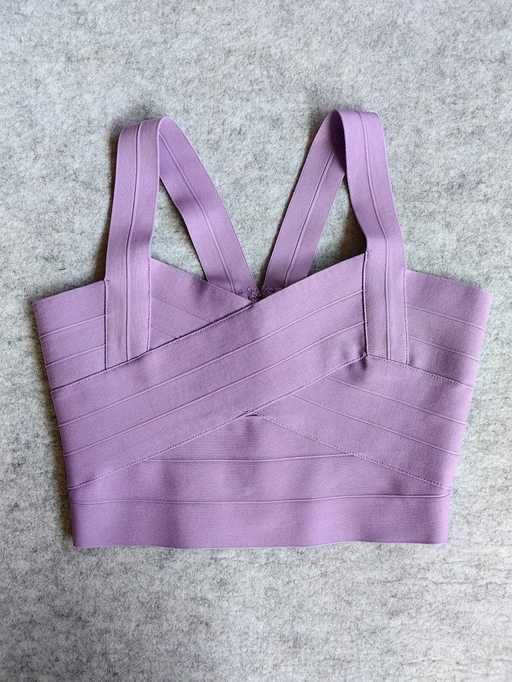 Lavender Bandage Crop Top VestiVogue