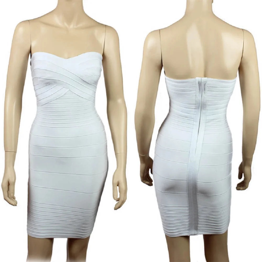 Strapless Bandage Bodycon Dress VestiVogue