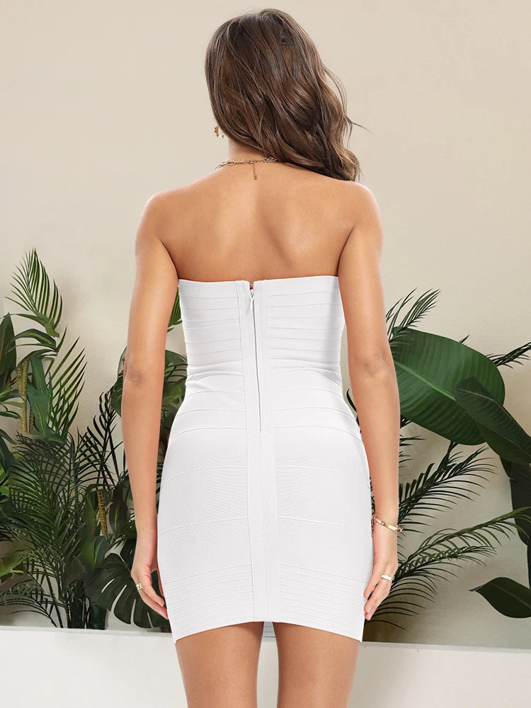 Strapless Bandage Bodycon Dress VestiVogue