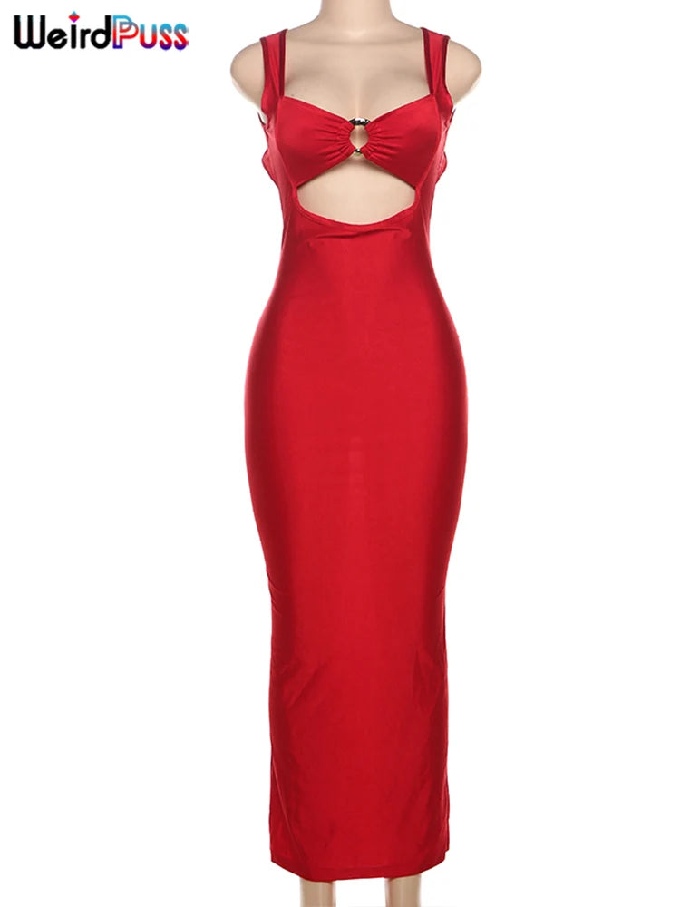 Backless Hollow Bodycon Party Dress VestiVogue