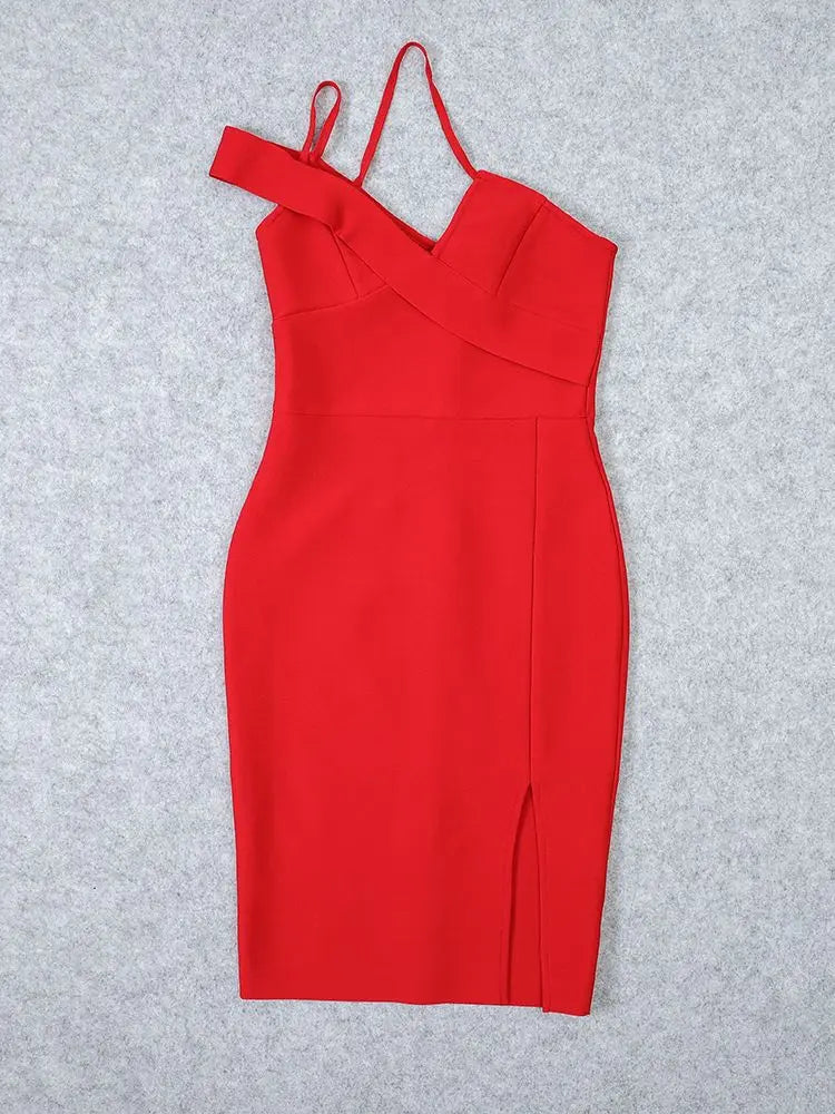 Sexy Red Bandage Maxi Dress VestiVogue