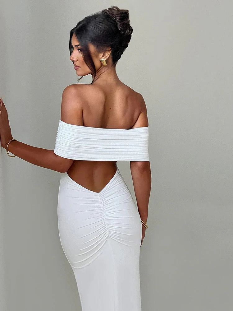 One Shoulder Backless Evening Dress VestiVogue  