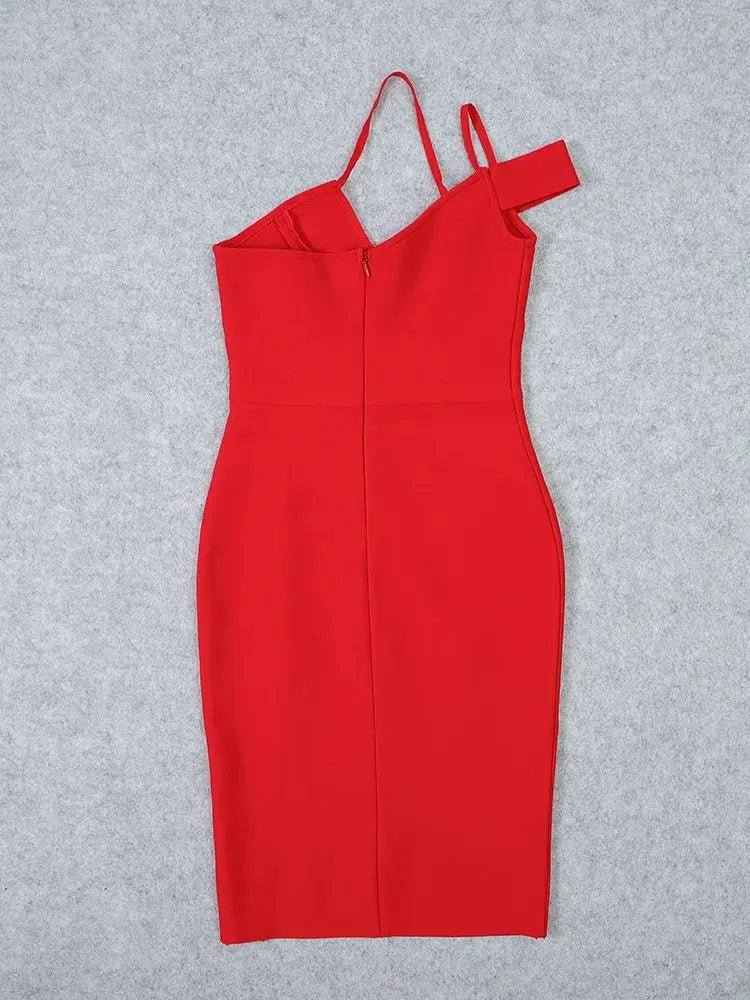 Sexy Red Bandage Maxi Dress VestiVogue