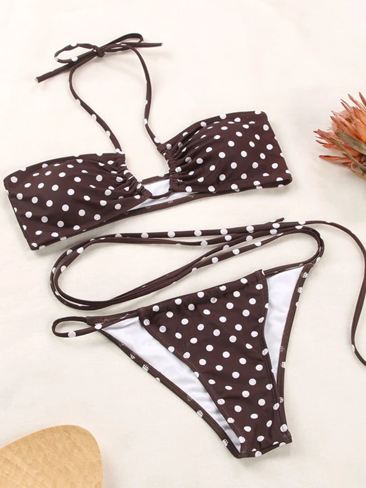 Micro Vintage Patchwork Bikini VestiVogue dot L