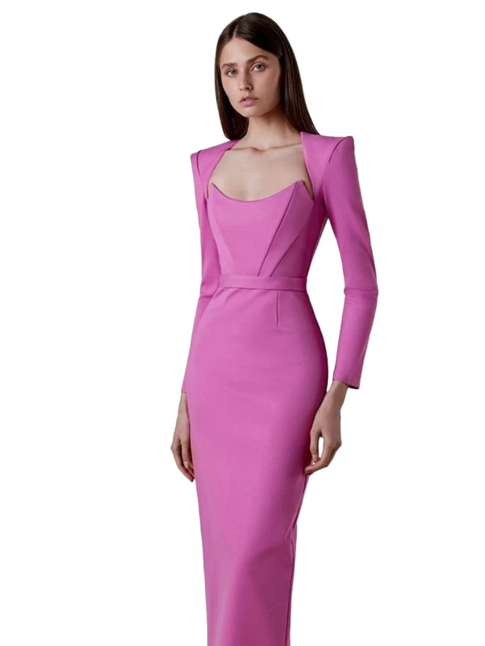 Long sleeves Bandage Dress VestiVogue  