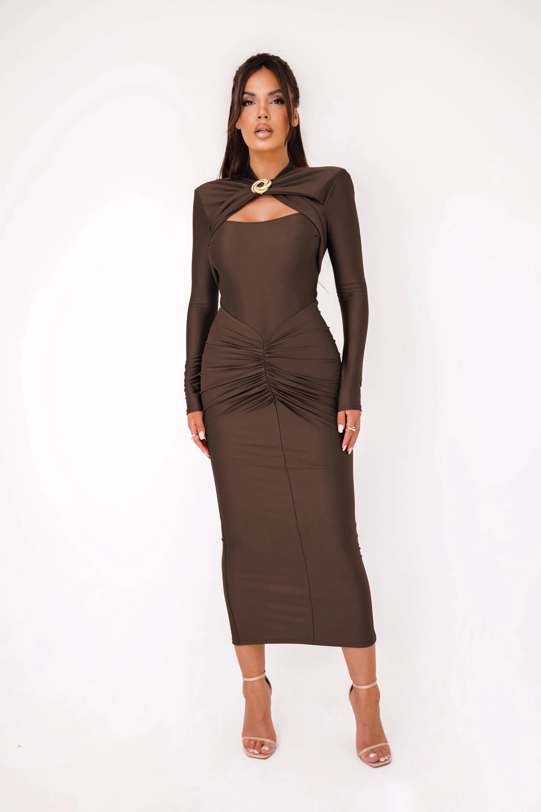 Hollow Out Bodycon Long Dress