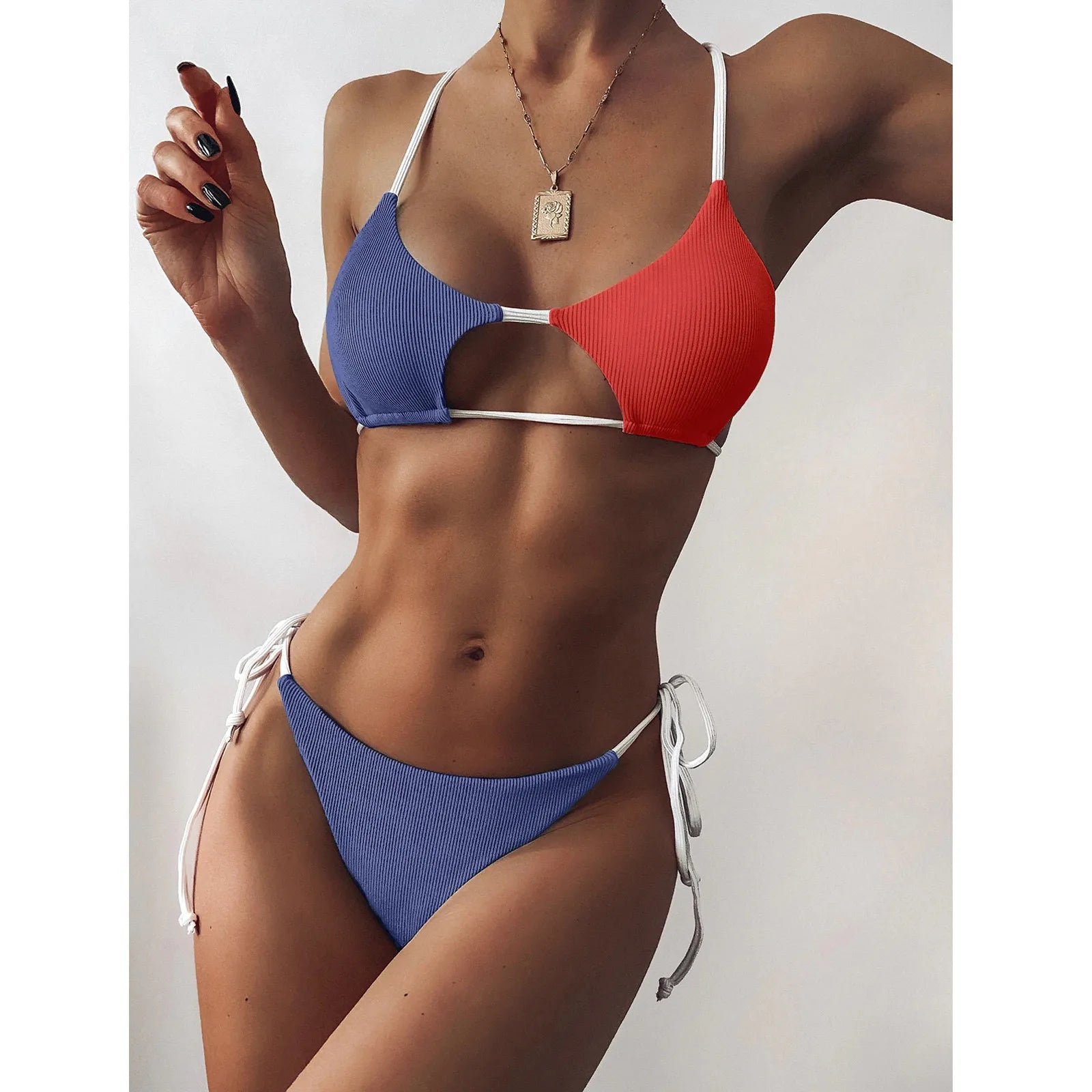 Love island isnpired String push up front cut Bikini set VestiVogue  