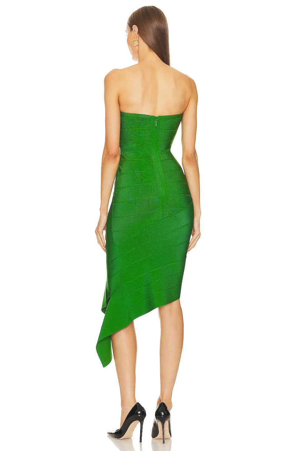 Strapless Green Bandage Dress VestiVogue