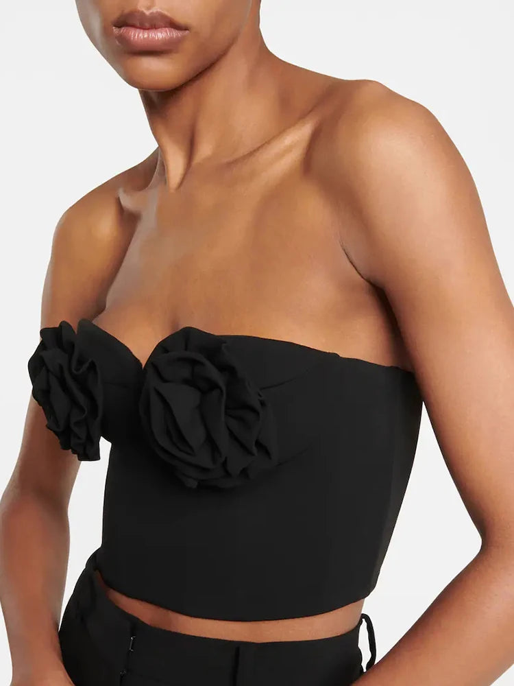 Summer Sexy Strapless Floral Bandage Top VestiVogue  