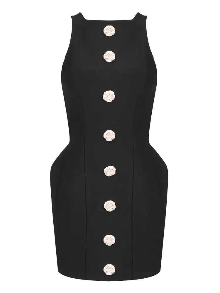 Women's Black Bandage Bodycon Dress VestiVogue  