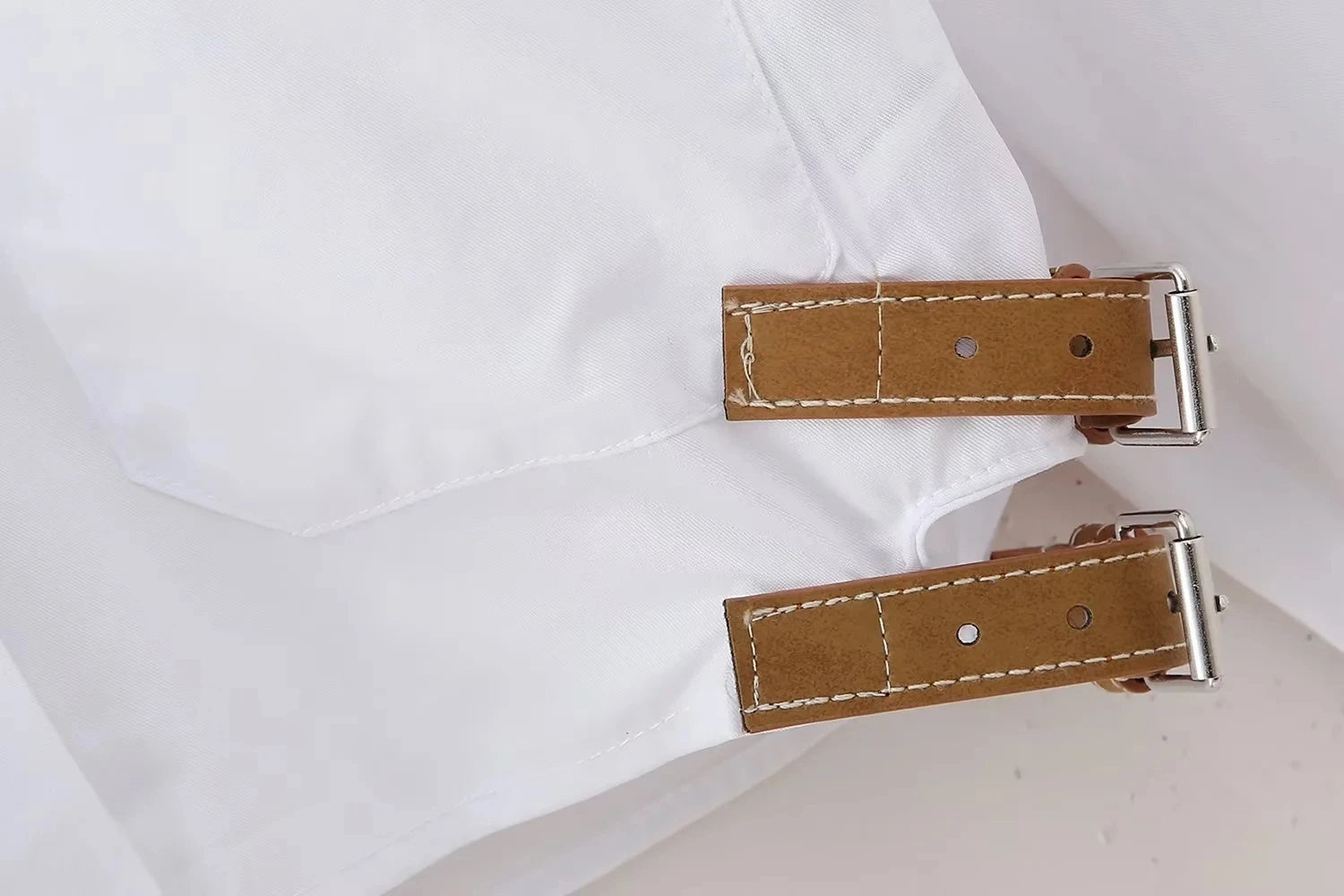 Stylish Belt Crop Shirt with Buttons VestiVogue  