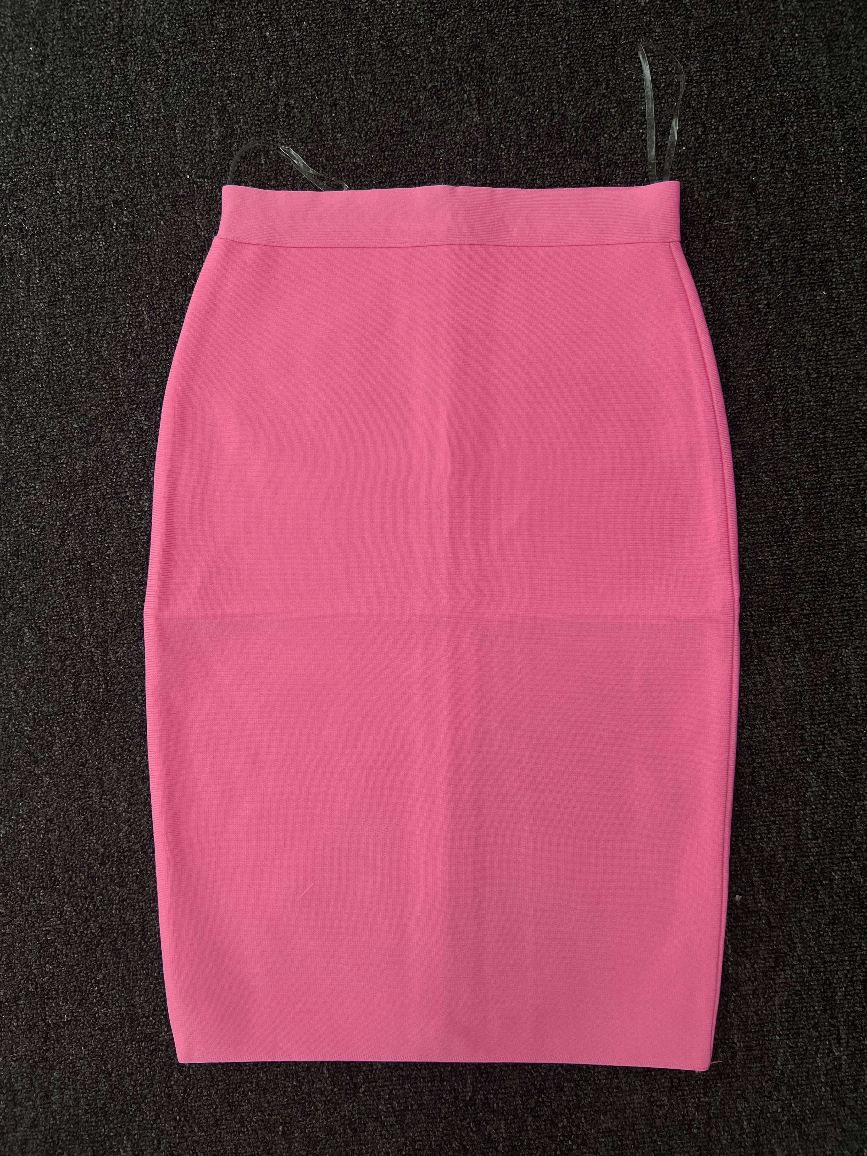 Nude Bodycon Pencil Skirt VestiVogue Pink XXL