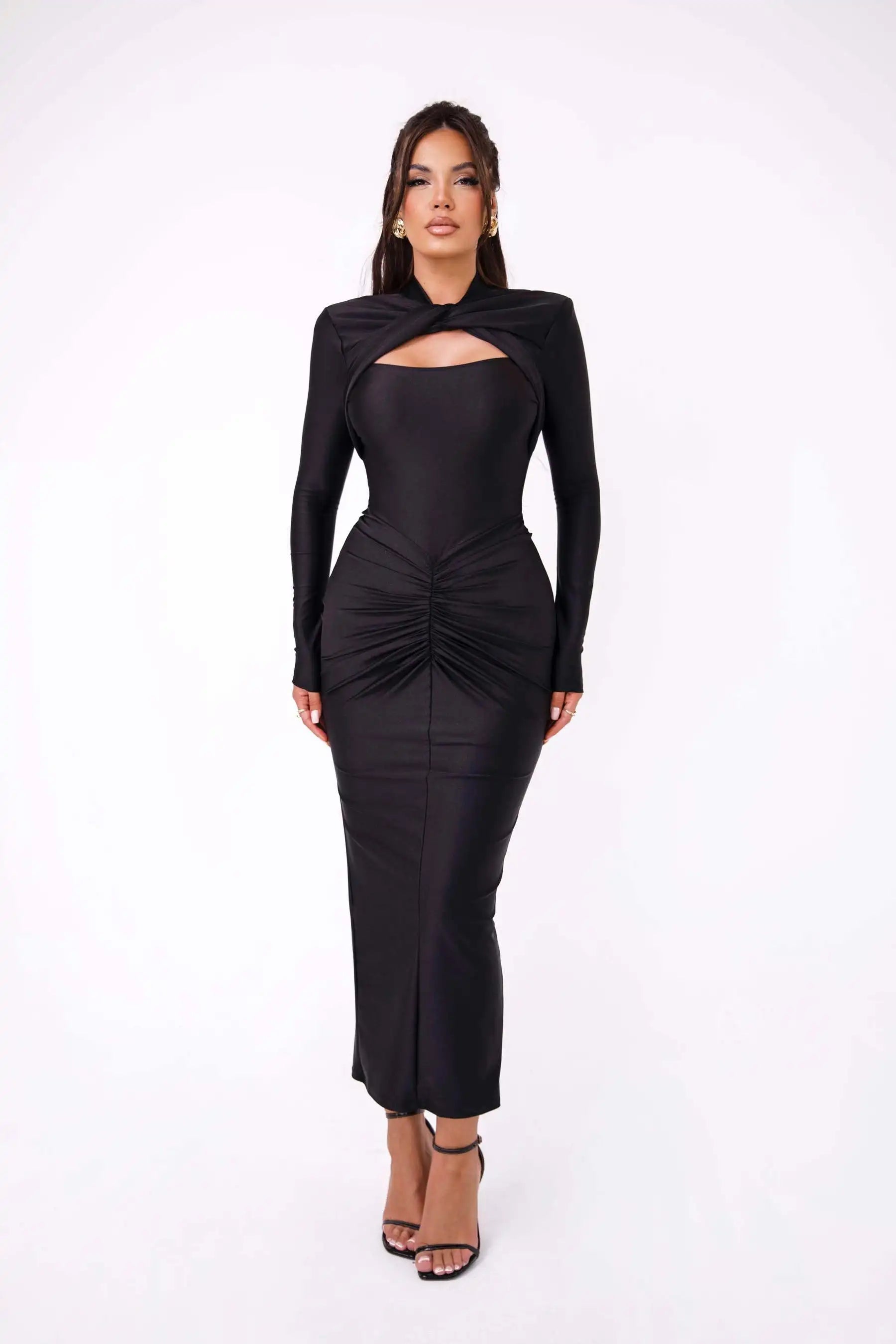 Hollow Out Bodycon Long Dress VestiVogue