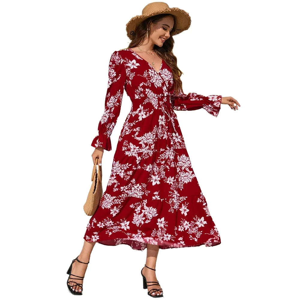 Floral Print maxi Dress VestiVogue  