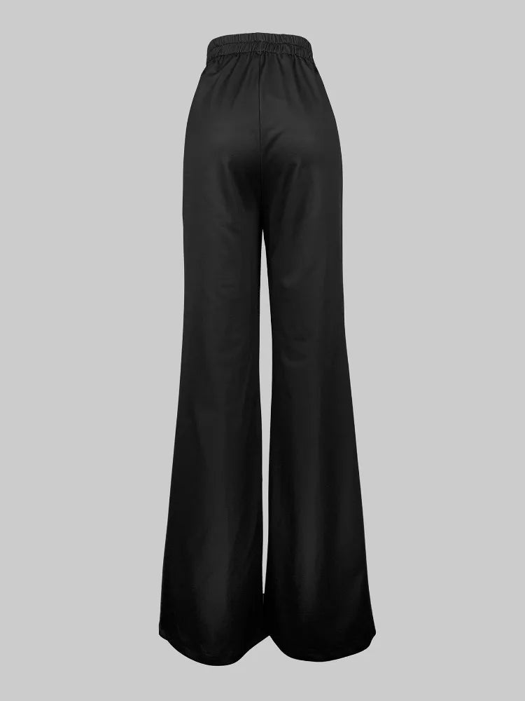 High Waist Striped Wide-Leg Trousers VestiVogue