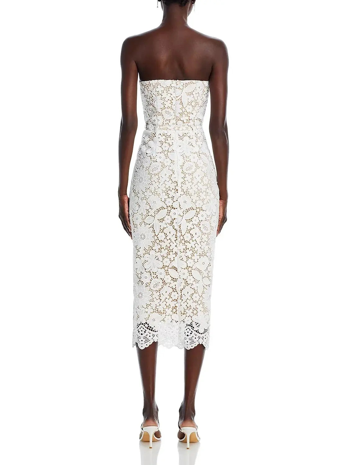 Strapless Lace Bodycon Dress VestiVogue