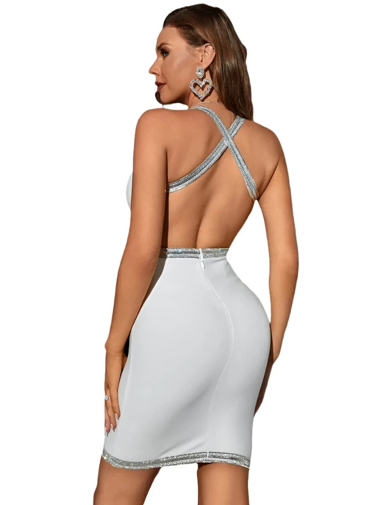 Seductive V-Neck Bandage Dress for Women VestiVogue  