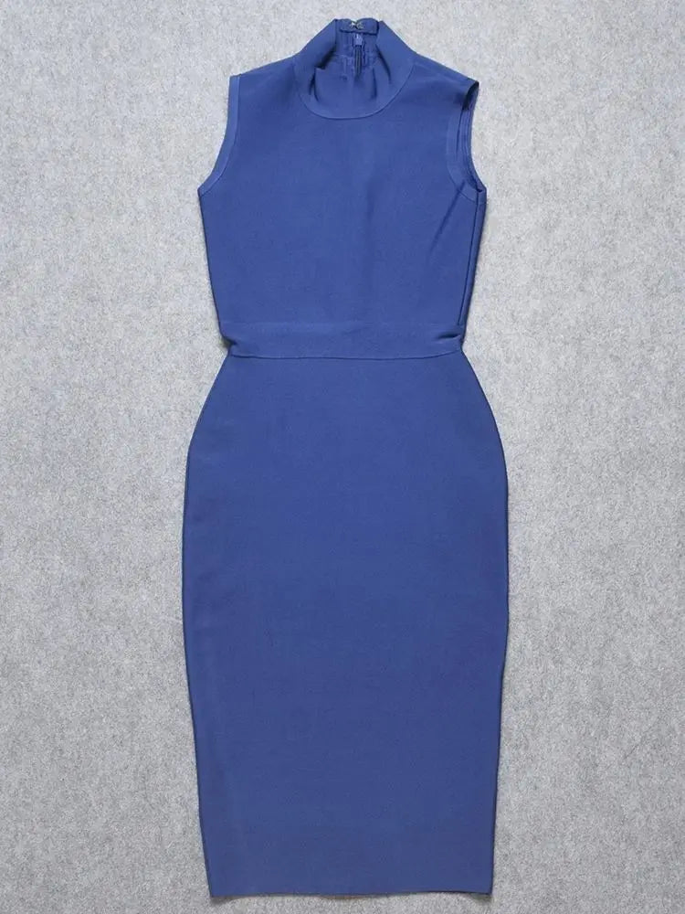 Sexy Blue Summer Bandage Dress VestiVogue