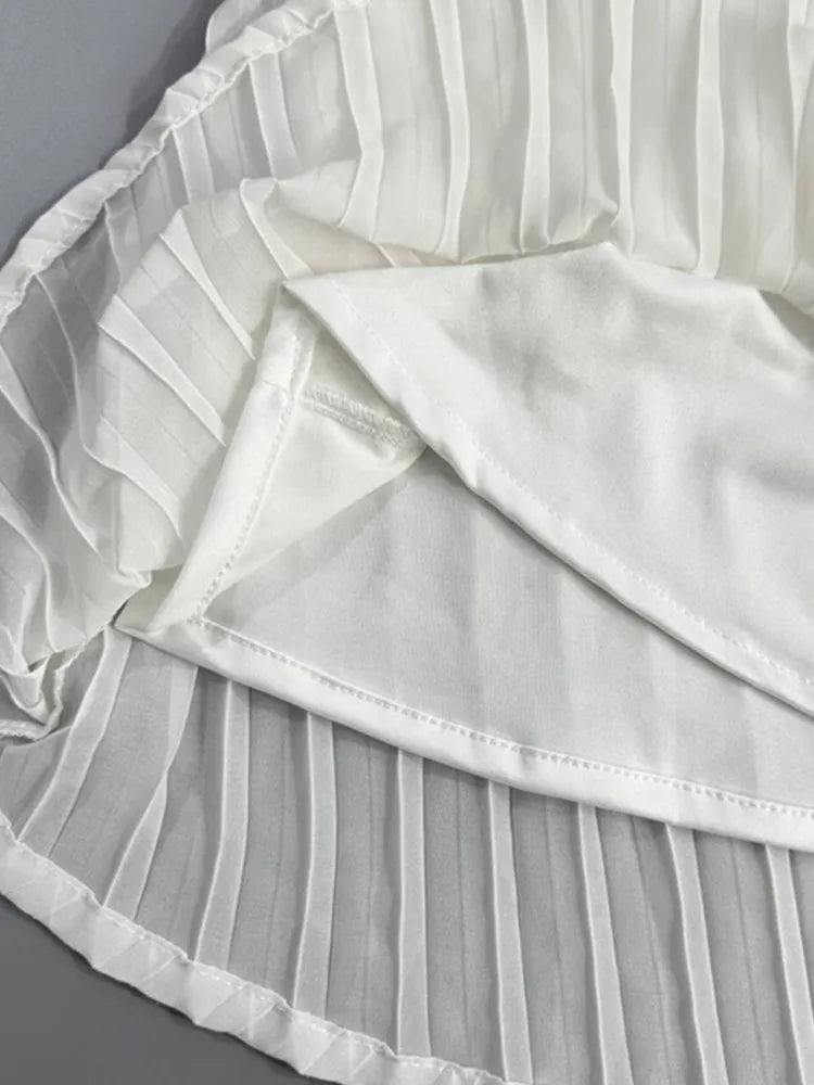 Strapless Floral Appliqué Two-Piece Skirt Set VestiVogue