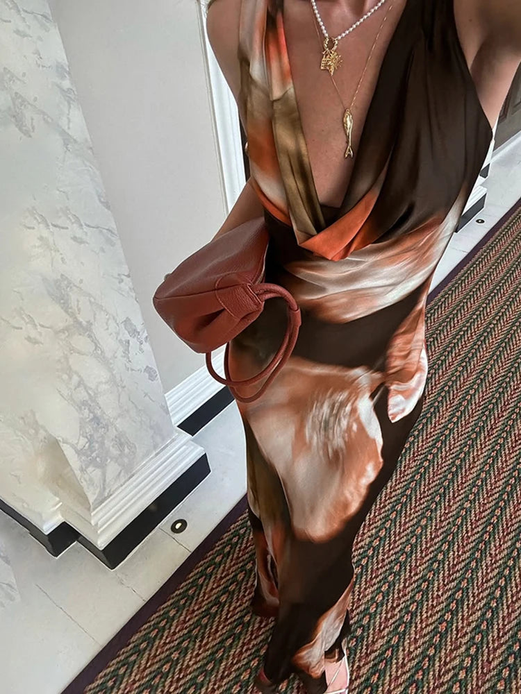 Gradient Elegance Sleeveless Swing Dress VestiVogue CR S